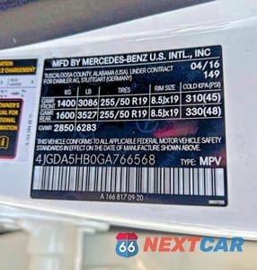 Zdjęcie 10 z 13 samochodu: 2016 MERCEDES-BENZ GLE 350 4MATIC VIN:4JGDA5HB0GA766568 - miniatura