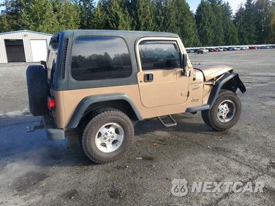 Trzecie zdjęcie samochodu z tyłu: 2000 JEEP WRANGLER / TJ SPORT VIN:1J4FA49S1YP713263 - miniatura
