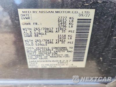 Zdjęcie 12 z 12 samochodu: 2023 NISSAN FRONTIER PRO-4X VIN:1N6ED1EK8PN604237 - miniatura