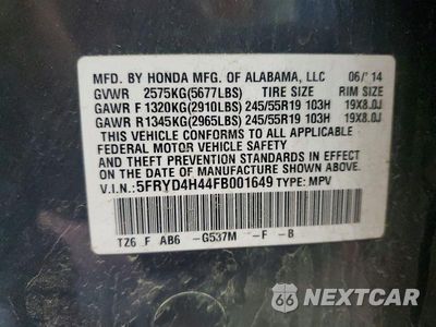 Zdjęcie 13 z 13 samochodu: 2015 ACURA MDX TECHNOLOGY VIN:5FRYD4H44FB001649 - miniatura