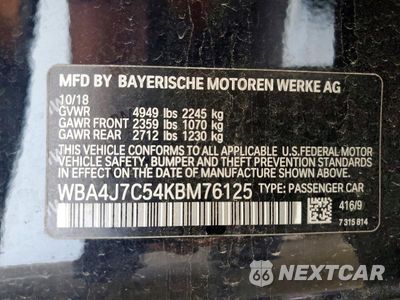 Zdjęcie 12 z 12 samochodu: 2019 BMW 440XI GRAN COUPE VIN:WBA4J7C54KBM76125 - miniatura