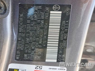 Zdjęcie 12 z 12 samochodu: 2022 TOYOTA CAMRY SE VIN:4T1G11AK1NU074654 - miniatura