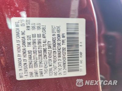 Zdjęcie 12 z 12 samochodu: 2015 HONDA CR-V LX VIN:2HKRM3H39FH537392 - miniatura