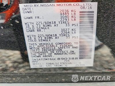Zdjęcie 13 z 13 samochodu: 2016 NISSAN ROGUE SL VIN:5N1AT2MT6GC890388 - miniatura