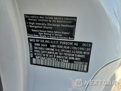 Zdjęcie 12 z 12 samochodu: 2014 PORSCHE CAYMAN VIN:WP0AA2A82EK171944 - miniatura