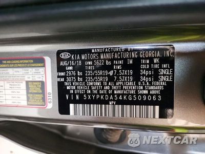 Zdjęcie 13 z 13 samochodu: 2019 KIA SORENTO SX LIMITED V6 VIN:5XYPKDA54KG509063 - miniatura
