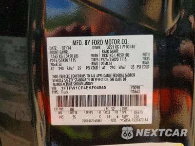 Zdjęcie 12 z 12 samochodu: 2014 FORD F150 SUPERCREW VIN:1FTFW1CF4EKF04545 - miniatura