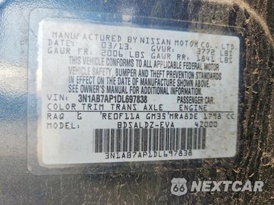 Zdjęcie 12 z 12 samochodu: 2013 NISSAN SENTRA S VIN:3N1AB7AP1DL697838 - miniatura