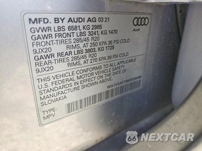 Zdjęcie 12 z 12 samochodu: 2021 AUDI Q7 PRESTIGE VIN:WA1VXAF73MD035488 - miniatura