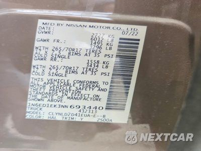 Zdjęcie 12 z 12 samochodu: 2022 NISSAN FRONTIER PRO-4X VIN:1N6ED1EK3NN693440 - miniatura