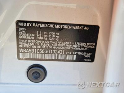 Zdjęcie 12 z 12 samochodu: 2016 BMW 535 I VIN:WBA5B1C50GG132431 - miniatura