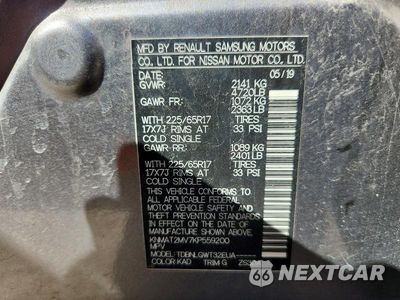 Zdjęcie 14 z 14 samochodu: 2019 NISSAN ROGUE SV VIN:KNMAT2MV7KP559200 - miniatura