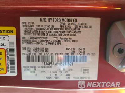 Zdjęcie 12 z 12 samochodu: 2017 FORD MUSTANG VIN:1FA6P8AM9H5291821 - miniatura
