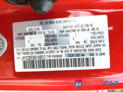 Zdjęcie 12 z 12 samochodu: 2008 MAZDA MX-5 MIATA VIN:JM1NC25F880148513 - miniatura