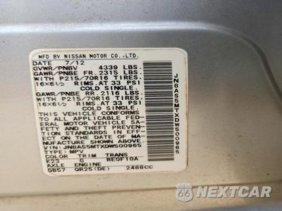 Zdjęcie 13 z 13 samochodu: 2013 NISSAN ROGUE S VIN:JN8AS5MTXDW500965 - miniatura