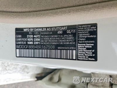 Zdjęcie 12 z 12 samochodu: 2011 MERCEDES-BENZ C 300 4MATIC VIN:WDDGF8BB4BR167508 - miniatura