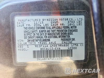 Zdjęcie 12 z 12 samochodu: 2014 NISSAN SENTRA S VIN:3N1AB7AP1EL608206 - miniatura
