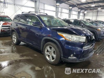 Czwarte zdjęcie samochodu z boku: 2015 TOYOTA HIGHLANDER LIMITED VIN:5TDDKRFH7FS133180 - miniatura