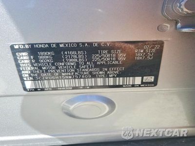 Zdjęcie 13 z 13 samochodu: 2022 HONDA HR-V SPORT VIN:3CZRU6H15NM757809 - miniatura
