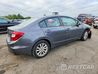 Trzecie zdjęcie samochodu z tyłu: 2012 HONDA CIVIC EX VIN:2HGFB2F89CH524679 - miniatura