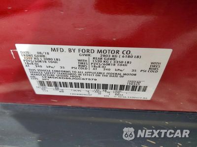 Zdjęcie 13 z 13 samochodu: 2018 FORD EXPLORER XLT VIN:1FM5K8D86JGC67579 - miniatura