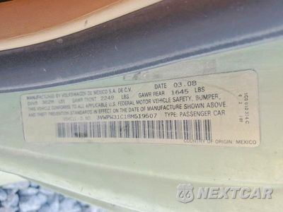 Zdjęcie 12 z 12 samochodu: 2008 VOLKSWAGEN NEW BEETLE S VIN:3VWPW31C18M519507 - miniatura