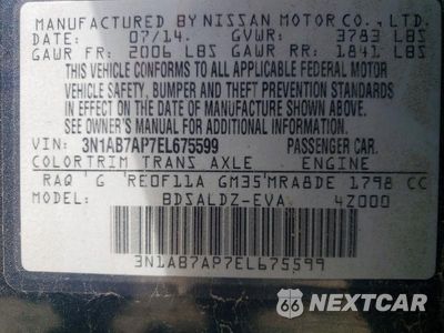 Zdjęcie 12 z 12 samochodu: 2014 NISSAN SENTRA SV VIN:3N1AB7AP7EL675599 - miniatura