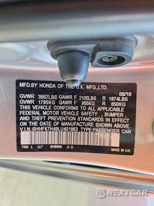 Zdjęcie 12 z 12 samochodu: 2020 HONDA CIVIC SPORT VIN:SHHFK7H49LU401863 - miniatura