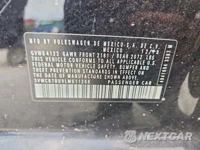 Zdjęcie 12 z 12 samochodu: 2020 VOLKSWAGEN JETTA S VIN:3VWCB7BU9LM011268 - miniatura