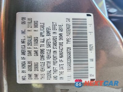 Zdjęcie 13 z 13 samochodu: 2008 ACURA TL VIN:19UUA66208A048728 - miniatura