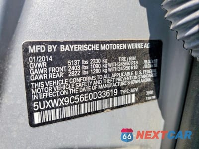 Zdjęcie 13 z 13 samochodu: 2014 BMW X3 XDRIVE28I VIN:5UXWX9C56E0D33619 - miniatura