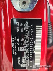 Zdjęcie 12 z 12 samochodu: 2022 KIA K5 EX VIN:5XXG34J25NG146204 - miniatura