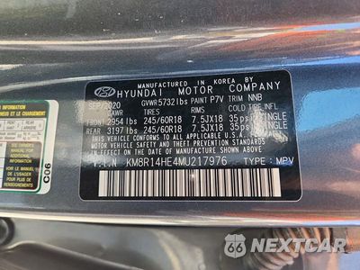 Zdjęcie 13 z 13 samochodu: 2021 HYUNDAI PALISADE SE VIN:KM8R14HE4MU217976 - miniatura