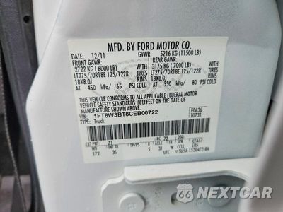 Zdjęcie 12 z 12 samochodu: 2012 FORD F350 SUPER DUTY VIN:1FT8W3BT8CEB00722 - miniatura