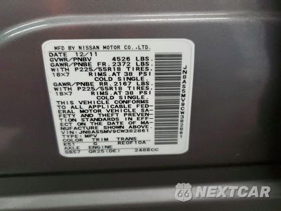 Zdjęcie 13 z 13 samochodu: 2012 NISSAN ROGUE S VIN:JN8AS5MV9CW382861 - miniatura