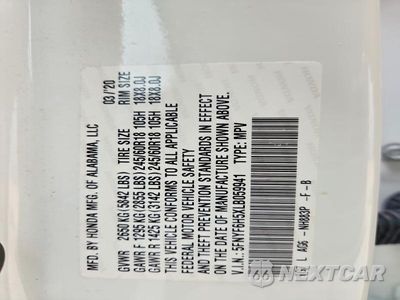 Zdjęcie 14 z 14 samochodu: 2020 HONDA PILOT EXL VIN:5FNYF6H5XLB059941 - miniatura