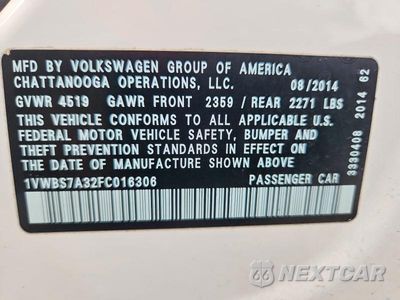 Zdjęcie 13 z 13 samochodu: 2015 VOLKSWAGEN PASSAT SE VIN:1VWBS7A32FC016306 - miniatura