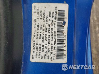 Zdjęcie 12 z 12 samochodu: 2003 HONDA CIVIC SI VIN:SHHEP33533U402545 - miniatura