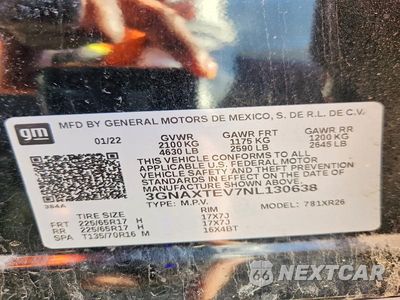 Zdjęcie 13 z 13 samochodu: 2022 CHEVROLET EQUINOX LT VIN:3GNAXTEV7NL130638 - miniatura