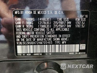 Zdjęcie 13 z 13 samochodu: 2017 HONDA HR-V EXL VIN:3CZRU6H72HM705465 - miniatura