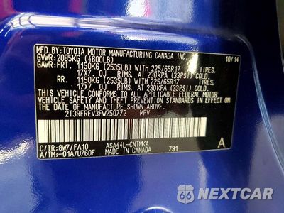 Zdjęcie 13 z 13 samochodu: 2015 TOYOTA RAV4 XLE VIN:2T3RFREV3FW250772 - miniatura