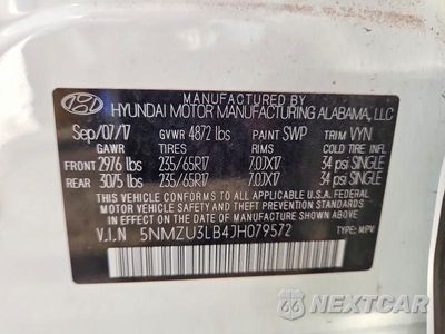 Zdjęcie 14 z 14 samochodu: 2018 HYUNDAI SANTA FE SPORT 2.4L VIN:5NMZU3LB4JH079572 - miniatura