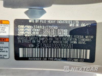 Zdjęcie 13 z 13 samochodu: 2013 SCION FR-S BASE VIN:JF1ZNAA10D2705581 - miniatura
