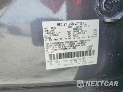 Zdjęcie 14 z 14 samochodu: 2021 FORD EXPLORER XLT VIN:1FMSK7DH3MGA71343 - miniatura