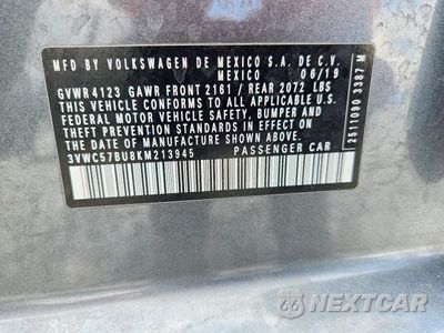 Zdjęcie 12 z 12 samochodu: 2019 VOLKSWAGEN JETTA S VIN:3VWC57BU8KM213945 - miniatura