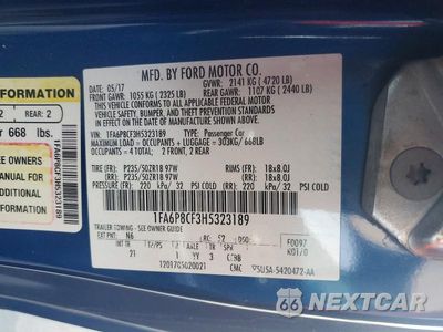 Zdjęcie 12 z 12 samochodu: 2017 FORD MUSTANG GT VIN:1FA6P8CF3H5323189 - miniatura