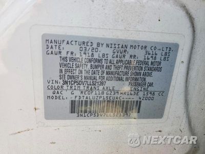 Zdjęcie 12 z 12 samochodu: 2020 NISSAN KICKS SR VIN:3N1CP5DV7LL521397 - miniatura