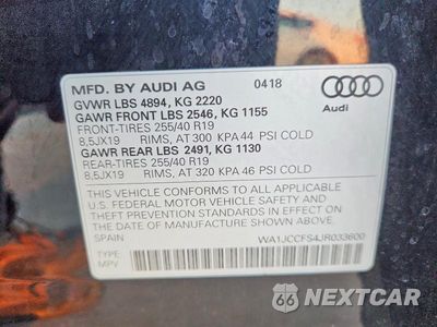 Zdjęcie 12 z 12 samochodu: 2018 AUDI Q3 PREMIUM PLUS VIN:WA1JCCFS4JR033600 - miniatura