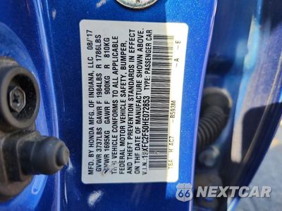 Zdjęcie 12 z 12 samochodu: 2017 HONDA CIVIC LX VIN:19XFC2F50HE072853 - miniatura