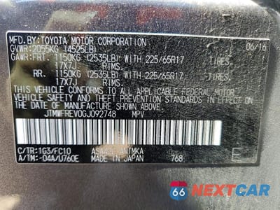 Zdjęcie 13 z 13 samochodu: 2016 TOYOTA RAV4 XLE VIN:JTMWFREV0GJ092748 - miniatura